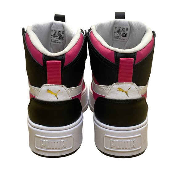 Puma Women’s White Black Pink High-Top Lace-Up Platform Sneakers Size 8.5 - Picture 5 of 10